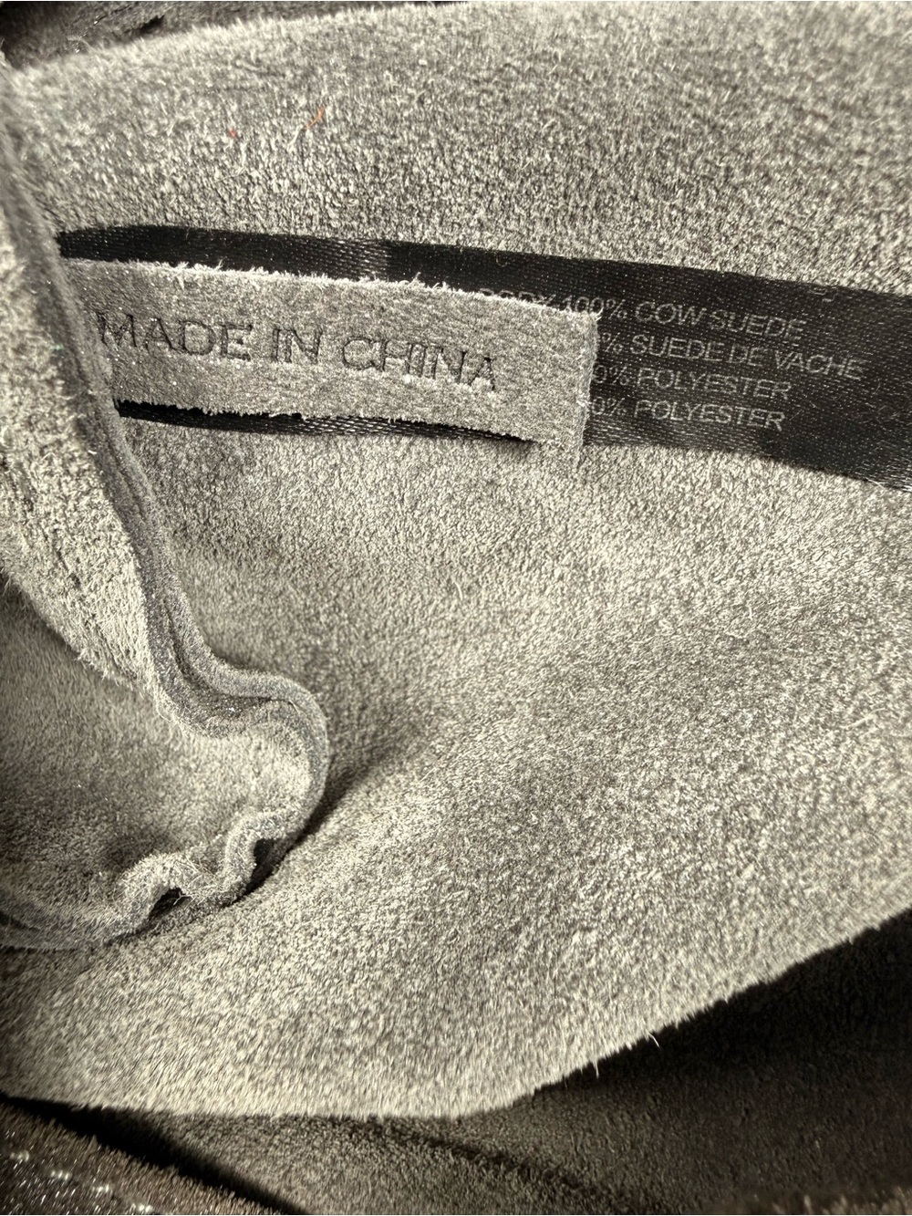 MONSERRAT DE LUCCA Suede Tote - Gray Sparkly - Picture 4 of 6